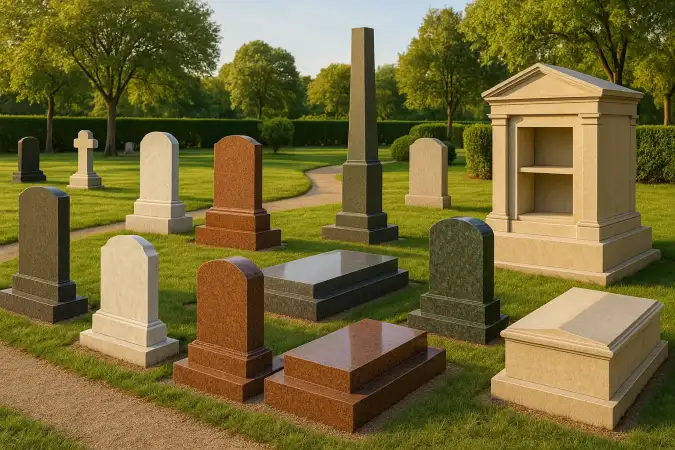 Types de monuments funéraires et personnalisation